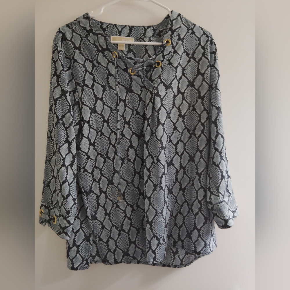 Michael Kors Black and White Patterned Garment